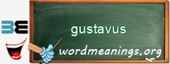 WordMeaning blackboard for gustavus